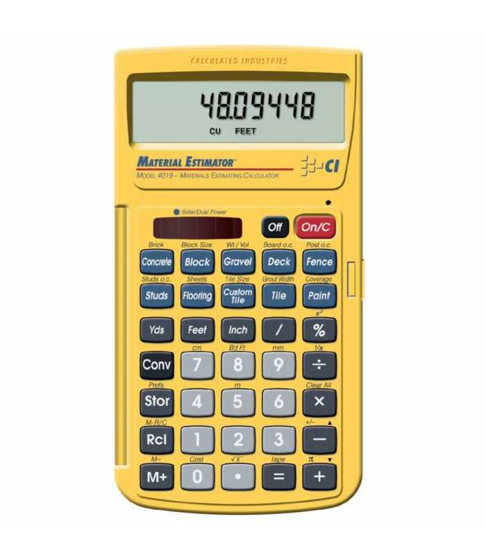 Calculated Industries Material Estimator [4019] Building Materials Estimating Calculator